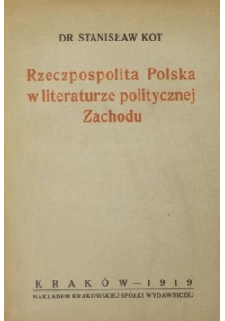 Rzeczpospolita Polska w literaturze politycznej Zachodu, 1919 r.