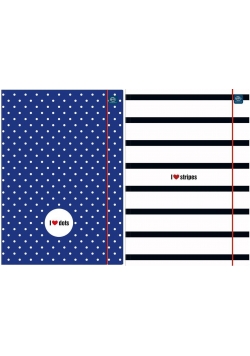 Teczka z gumką A4+ LUX UV Stripes&Dots (10szt)
