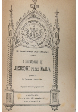 O zaufaniu się Jezusowi przez Maryją, 1893 r.