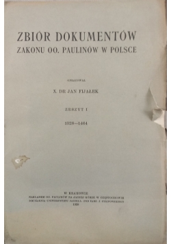 Zbiór dokumentów zakonu oo. Paulinów w Polsce, 1938r