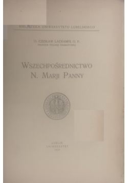 Wszechpośrednictwo N. Marji Panny, 1929 r.