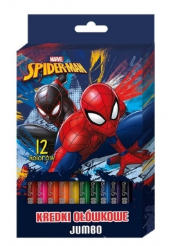 Kredki ołówkowe jumbo 12 kolorów Spider Man