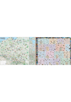 Polska Mapa ścienna atrakcji turystycznych listwa, ExpressMap
