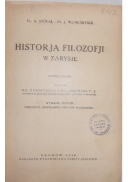 Historja Filozofji w zarysie, 1930 r.