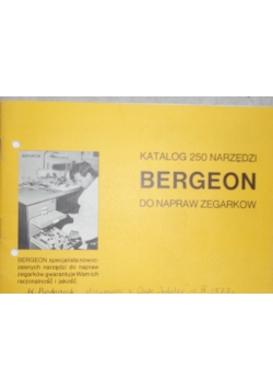 Katalog 250 narzędzi Bergeon do napraw zegarków