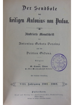 Der Sendbote des heiligen Antonius von Padua. VIII. ok 1902 r.