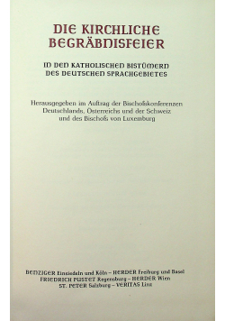 Die kircheliche begrabnisfeier