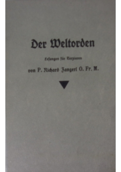 Der Weltorden 1929r