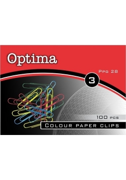 Spinacze do papieru 28mm kolorowe 100 sztuk x 10 pudełek