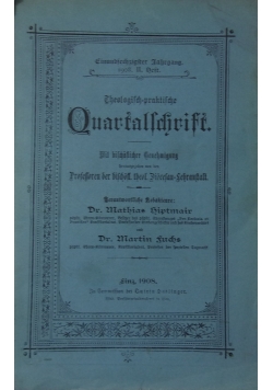 Quartalschrift IV , 1908r.