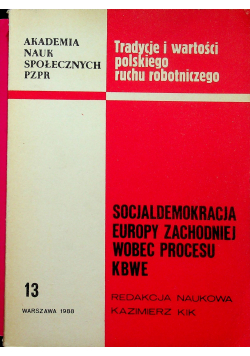 Socjaldemokracja europy zachodniej wobec procesu KBWE