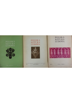 Polska sztuka ludowa, Zestaw 3 książek,1950r