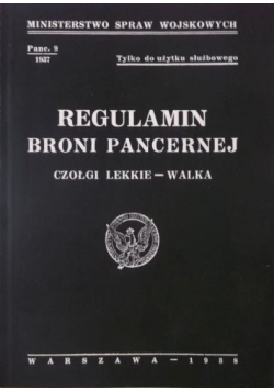 Regulamin broni pancernej reprint z 1938 r.
