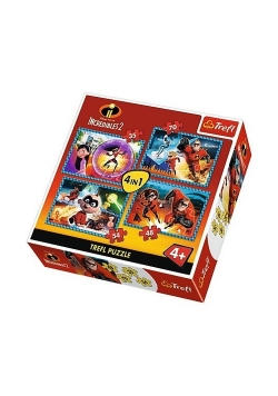 Puzzle Niesamowita rodzinka 4w1
