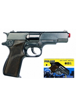 Metalowy pistolet policyjny 8 naboi