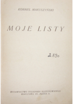 Moje listy, 1928 r.