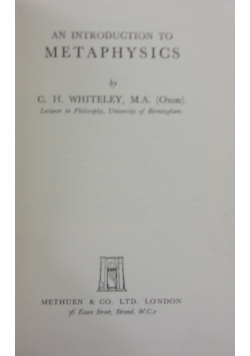 An Introduction to Metaphysics ,1949 r.