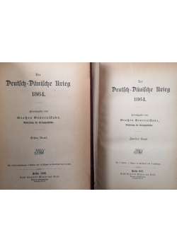 Deutsch-Dänische Krieg 1864, Zestaw 2 książek, ok 1887r,
