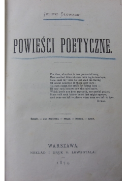 Powieści Poetyczne ,1874 r.