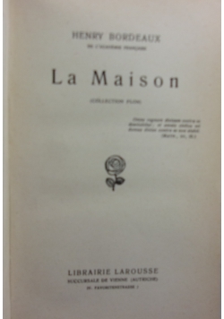 La Masion, 1921r.