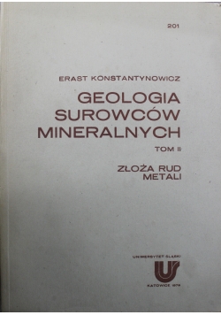 Geologia Surowców Mineralnych Tom II