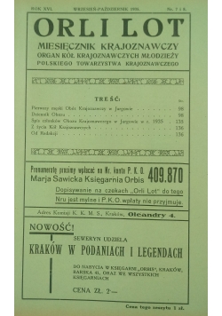 Orli lot Wrzesień-Październik  1935 r.