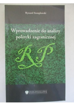 Wprowadzenie do analizy polityki zagranicznej