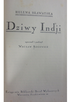 Dziwy Indji ok. 1926 r.
