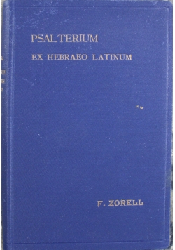 Psalterium Ex Herbraeo Latinum 1939 r.
