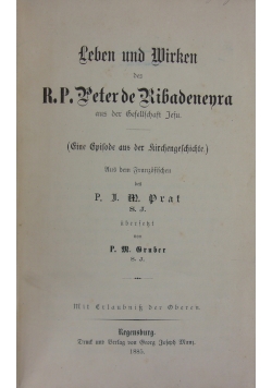 Leben und Wirken,1885r.