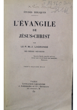levangile de Jesus - Christ 1939 r.