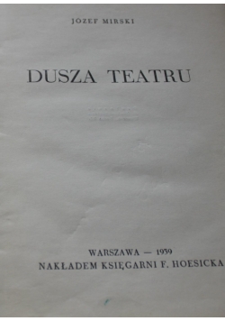 Dusza Teatru ,1939r.