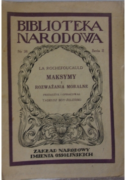 La rochefoucauld maksymy i rozważania moralne