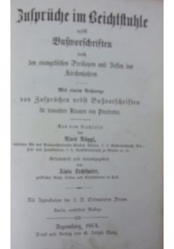 Sprüche im Beichtstuhle, 1864 r.