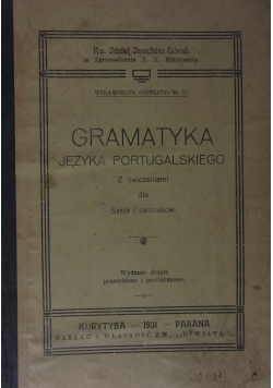 Gramatyka języka portugalskiego, 1931 r.