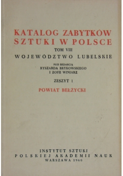 Katalog zabytków sztuki w Polsce, Tom VIII zeszyt 1