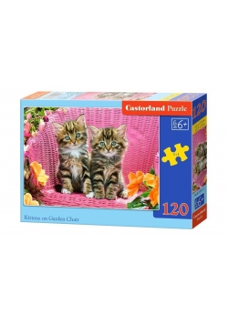 Puzzle 120 Kittens on Garden Chair CASTOR