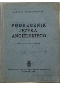 Podręcznik Języka Angielskiego  1946 rok
