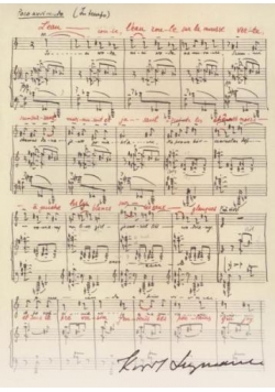 Teczka beżowa z motywem nut - K. Szymanowski