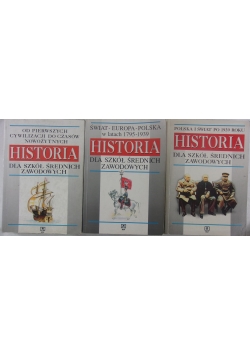 Historia dla szkół średnich i zawodowych, 3 książki