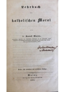 Lehrbuch Der katholischen moral, 1855 r.