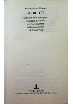 Gedichte nachdruck der erstausgaben