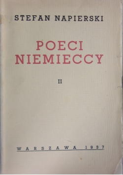 Poeci Niemieccy II, 1937 r.