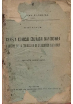 Geneza komisji edukacji narodowej, 1923r.