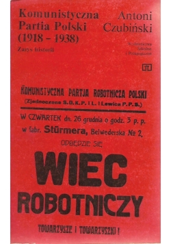 Komunistyczna Partia Polski 1918 1938
