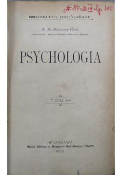 Psychologia Tom I 1902 r.