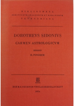 Dorothevs Sidonivs Carmen Astrologicvm