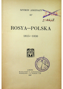 Rosya Polska 1815 1830 1907r