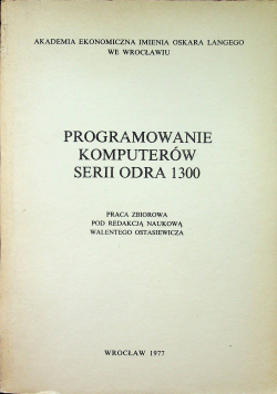 Programowanie komputerów serii Odra 1300
