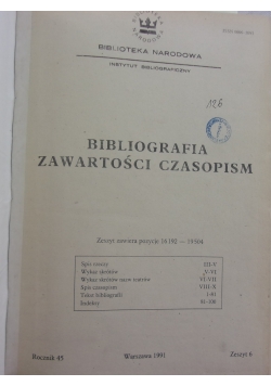 Bibliografia zawartości czasopism, 4 zeszyty